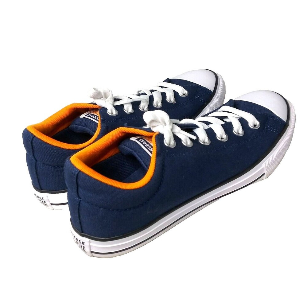 Converse Street Slip Navy Orange Rind White Shoes Size 5.5